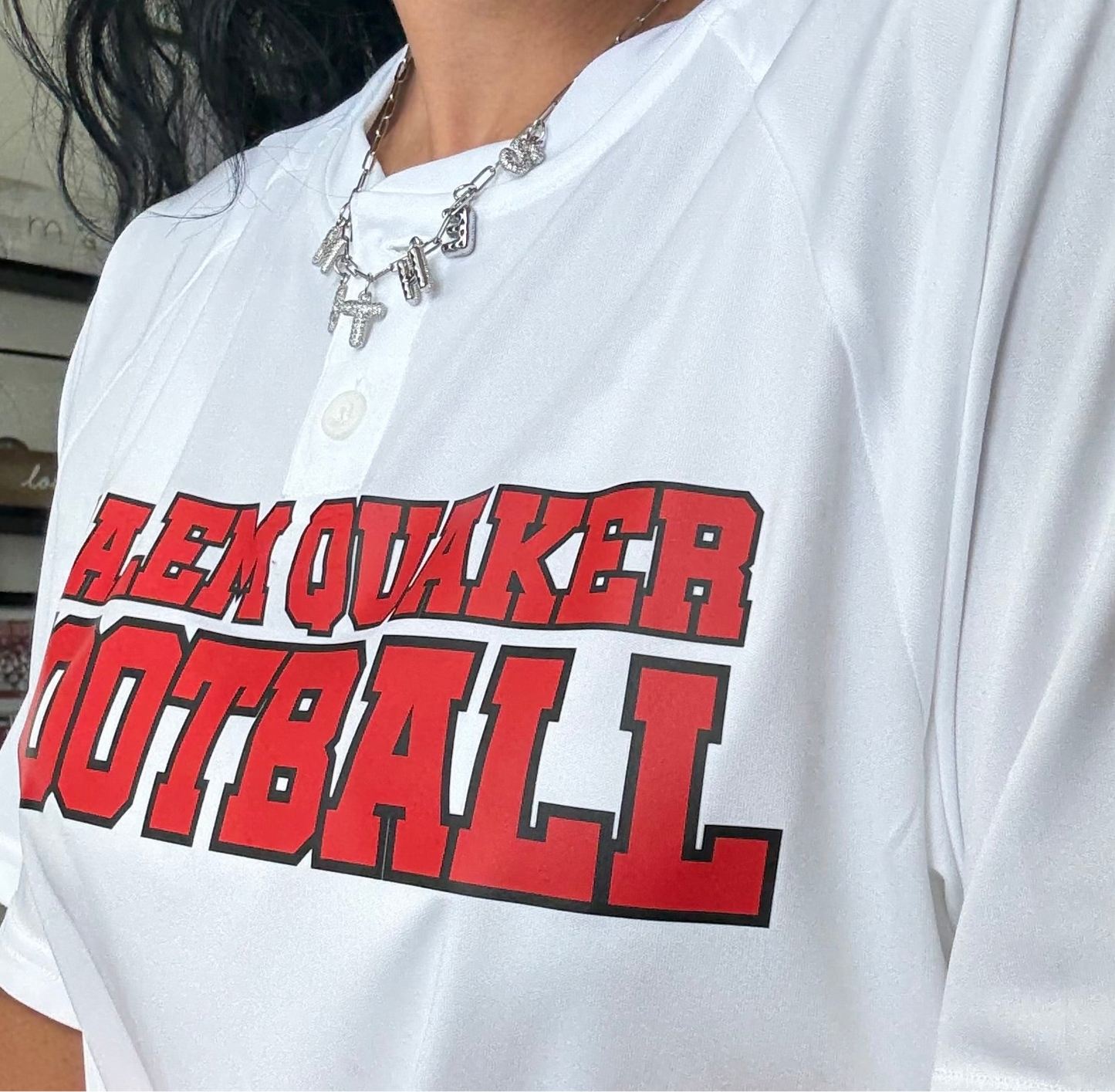 Salem Quaker Football — 2 button Jersey