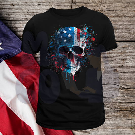American Flag Skull Shirt