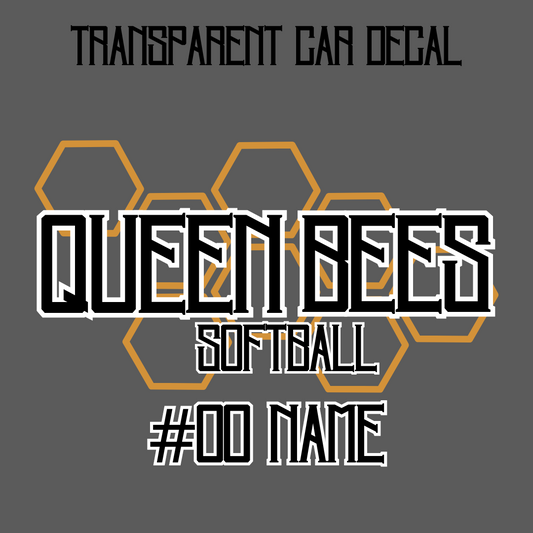 Car Decal/Sticker - Queen Bees Softball