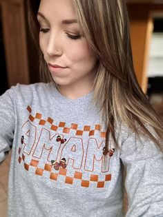 Butterfly Checkered MAMA Shirt