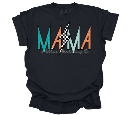 Blue Orange And Checkered MAMA